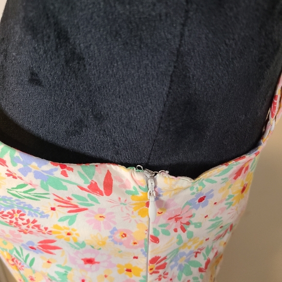 Sadie & Sage Floral Print Multicolor Tailored Fit Short Mini Tank Dress Womens M - Picture 5 of 9